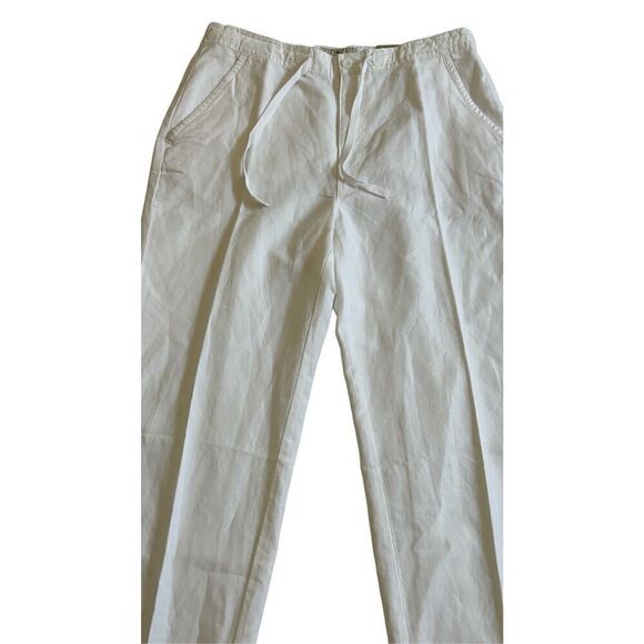 Island Shores White Linen Pants Large - Picture 3 of 14